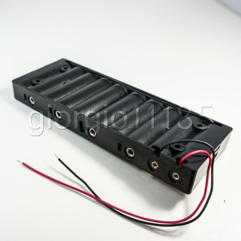 US Stock Battery Holder 10 x AA UM-3 Dry Cell Case 15V Box With Wire Lead Cable