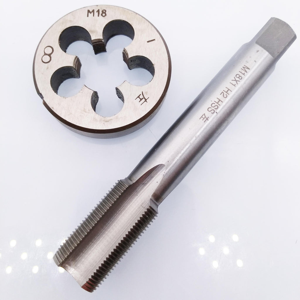 US Stock HSS M18 x 1mm Tap & M18 x 1.0mm Die Metric Thread Left Hand