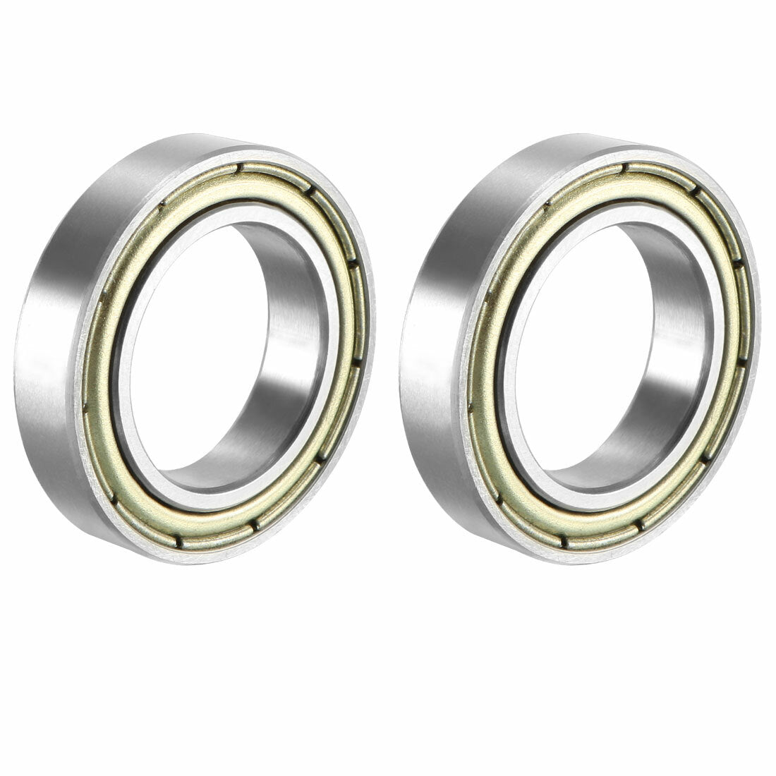 2Pcs Deep Groove Ball Bearing 6802ZZ Double Sealed 15mmx24mmx5mm Carbon Steel