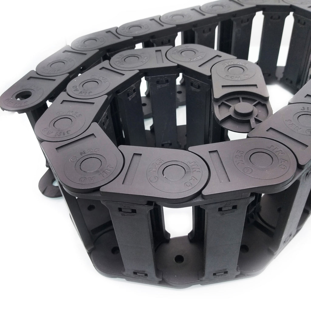 AU Stock 1M 1000mm Black Long Nylon Cable Drag Chain Wire Carrier 25 x 77mm