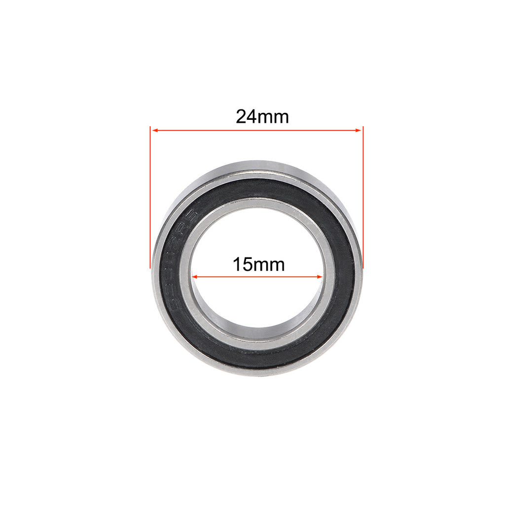 63802-2RS Deep Groove Ball Bearing 15x24x7mm Double Sealed Chrome Steel Bearings
