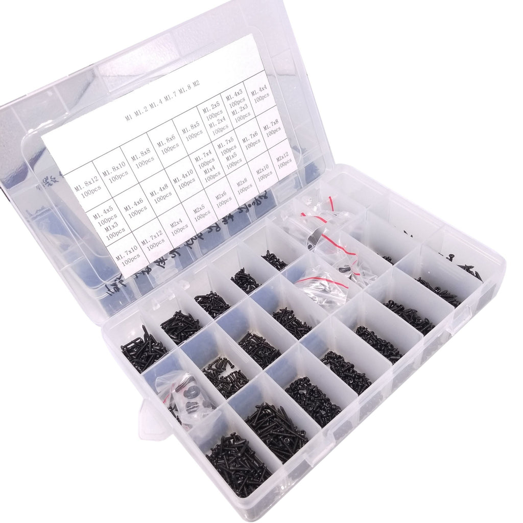2900pcs Phillips Rounded Head Small Self Tapping Screws Assortment Kit US Stock