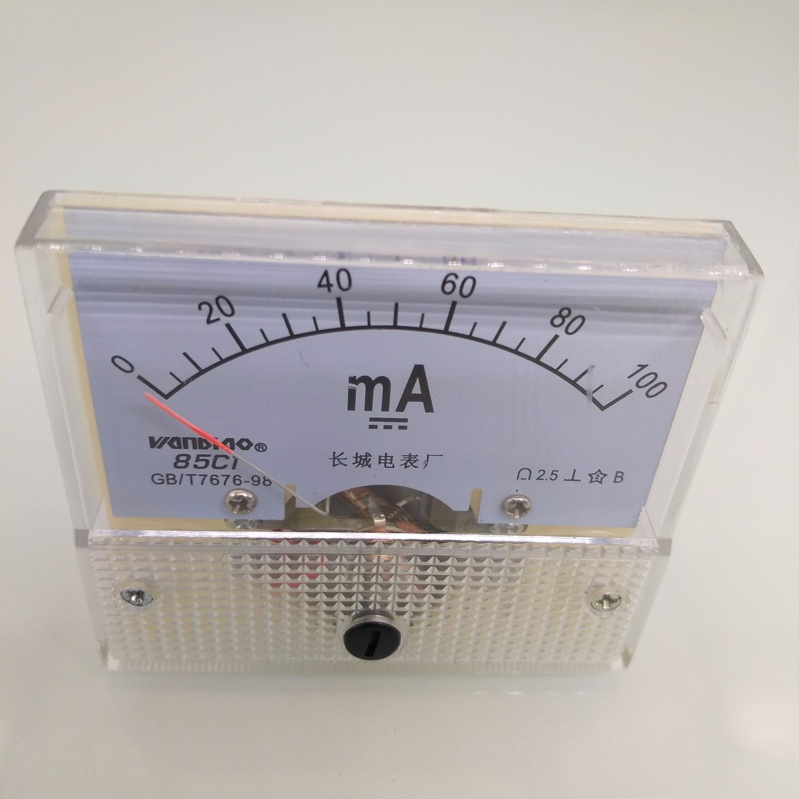 US Stock Analog Panel AMP Current Ammeter Meter Gauge 85C1 0-100mA DC