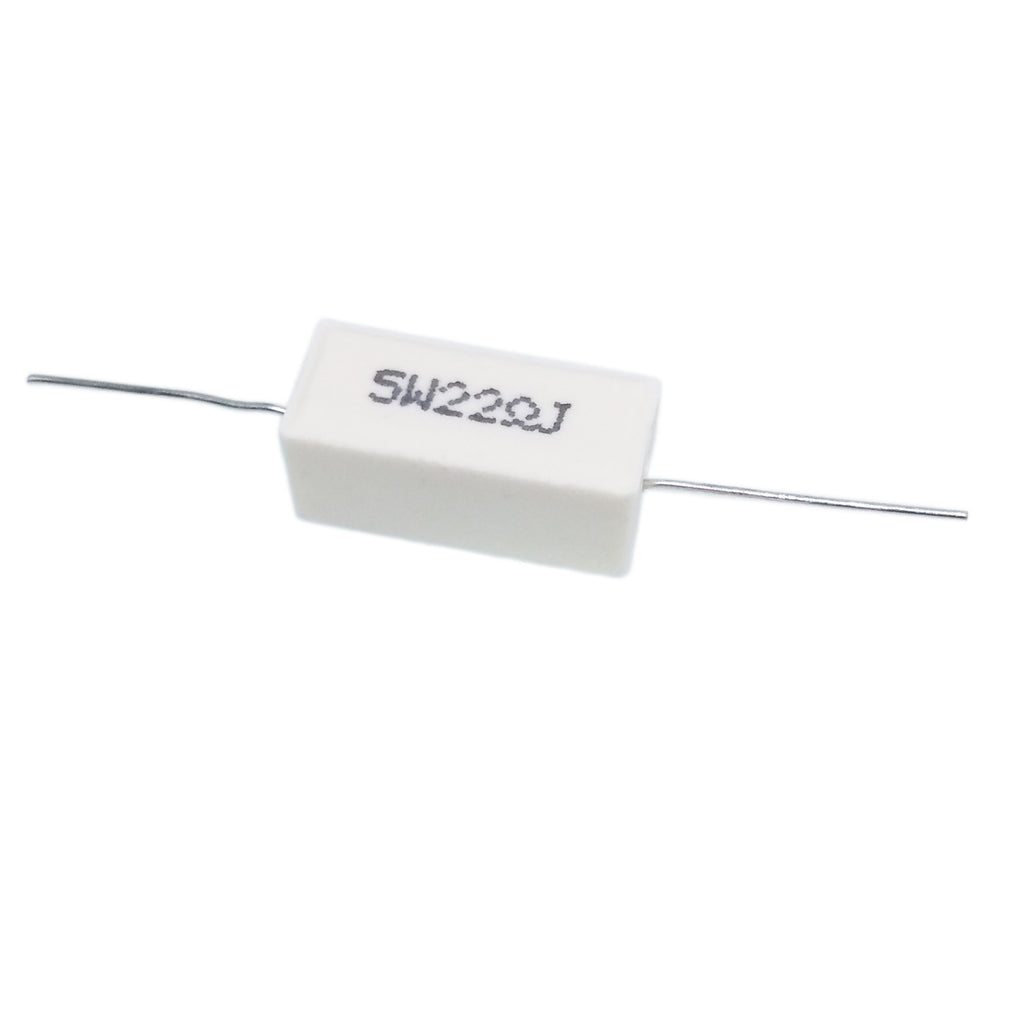 AU Stock 10pcs 22 ohm 22RΩJ 5 watt Axial Ceramic Cement Power Resistor 5W