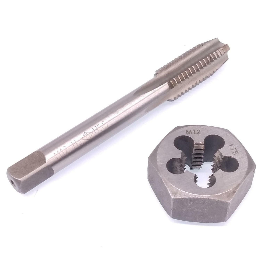 HSS M12 x 1.75mm Tap & M12 x 1.75mm Hexagon Die Metric Thread Right Hand Set