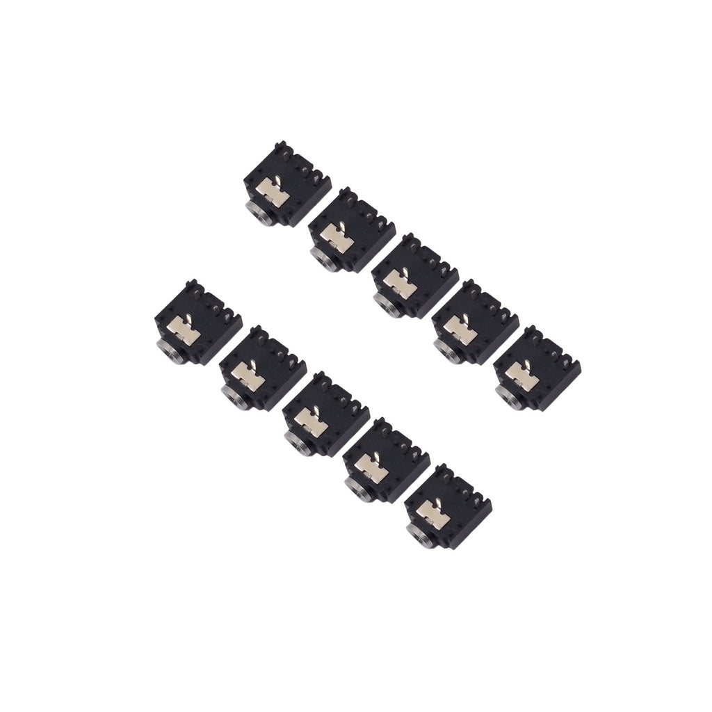US Stock 10pcs DIP PCB Mount 5 Pins 3.5mm Socket Headphone Stereo Audio Jack