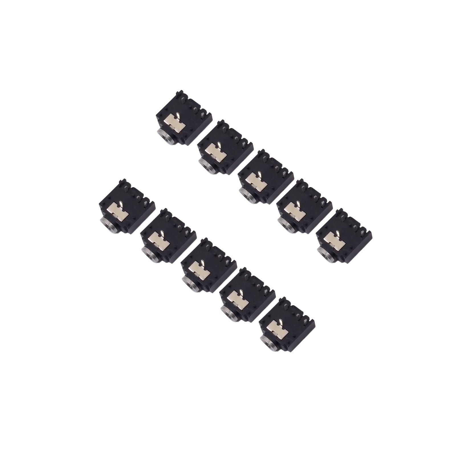 US Stock 10pcs DIP PCB Mount 5 Pins 3.5mm Socket Headphone Stereo Audio Jack