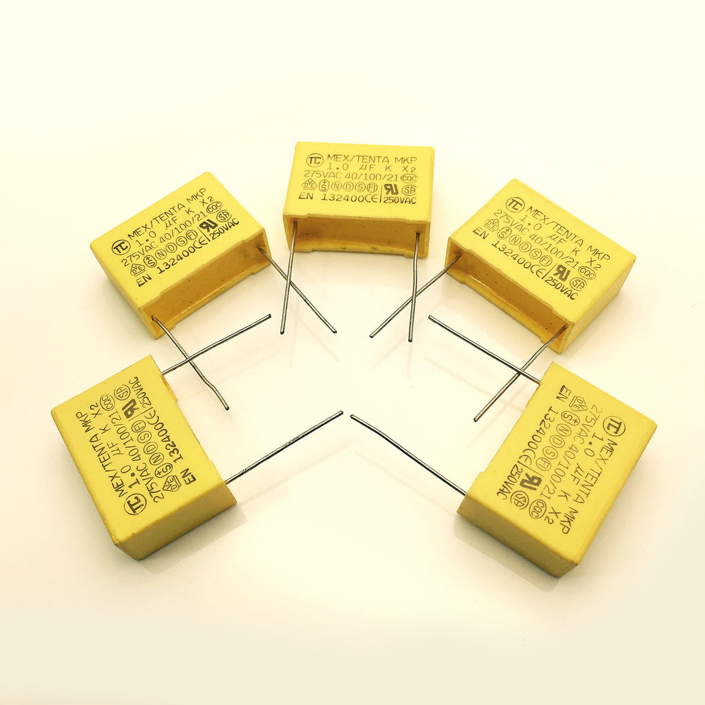 US Stock 5x Polyproplene Safety Capacitors 1uF 105K 10% MKP X2 275VAC Pitch 27mm