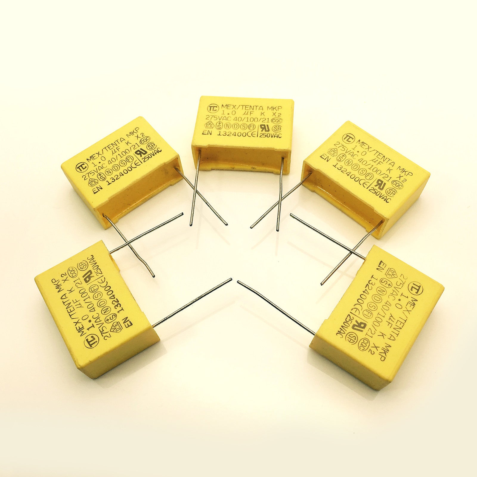 US Stock 5x Polyproplene Safety Capacitors 1uF 105K 10% MKP X2 275VAC Pitch 27mm