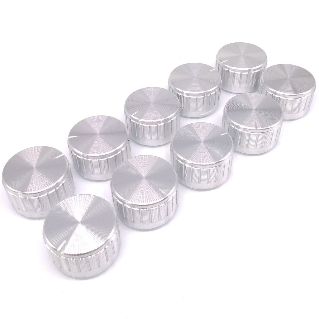 AU Stock 10x Silver Aluminum Volume Control Knob Amplifier Wheel 30*17mm D-Shaft