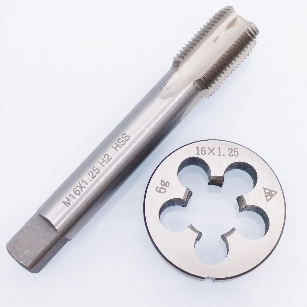 US Stock HSS M16 x 1.25mm Tap & M16 x 1.25mm Die Metric Thread Right Hand