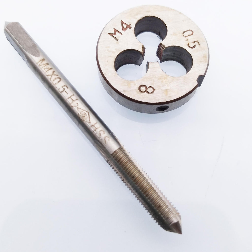 US Stock HSS M4 x 0.5mm Tap & M4 x 0.5mm Die Metric Thread Right Hand