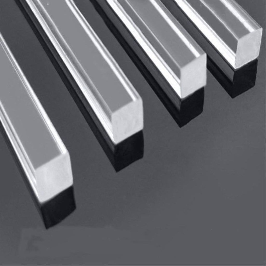 US Stock Square 24pcs Clear Acrylic PMMA Rod Bar 3 x 3mm ±10%  250mm Long