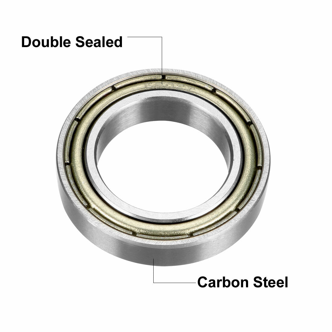 2Pcs Deep Groove Ball Bearing 6802ZZ Double Sealed 15mmx24mmx5mm Carbon Steel