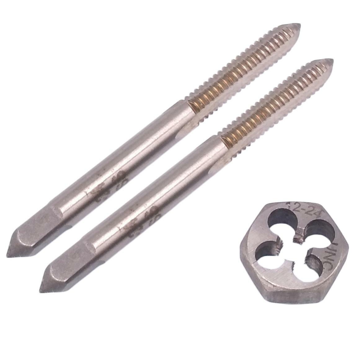 HSS 12-24 Taper & Plug Tap & 12-24 Hexagon Die Thread Right Hand Set