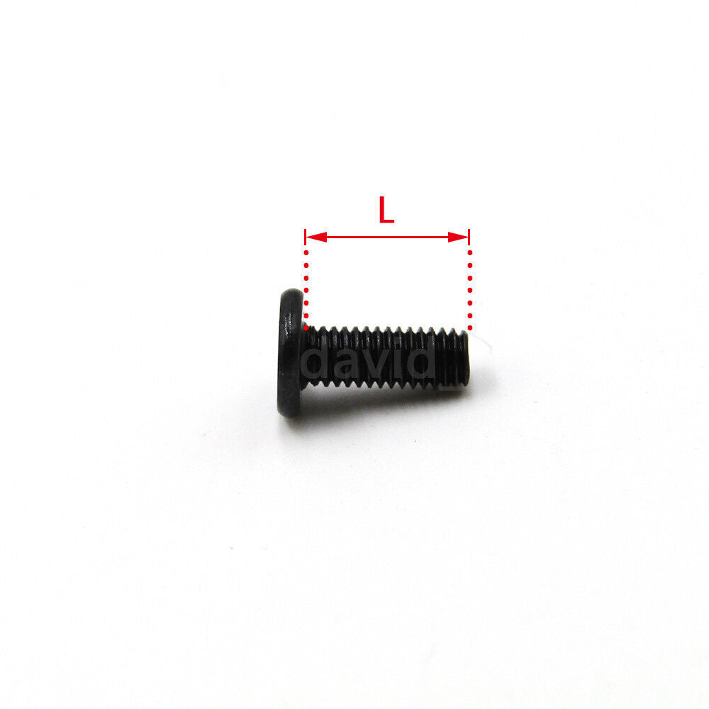 20pcs M2.5 x 3mm Black Phillip Wafer Flat Head Machine Screw Bolt Laptop Bolt