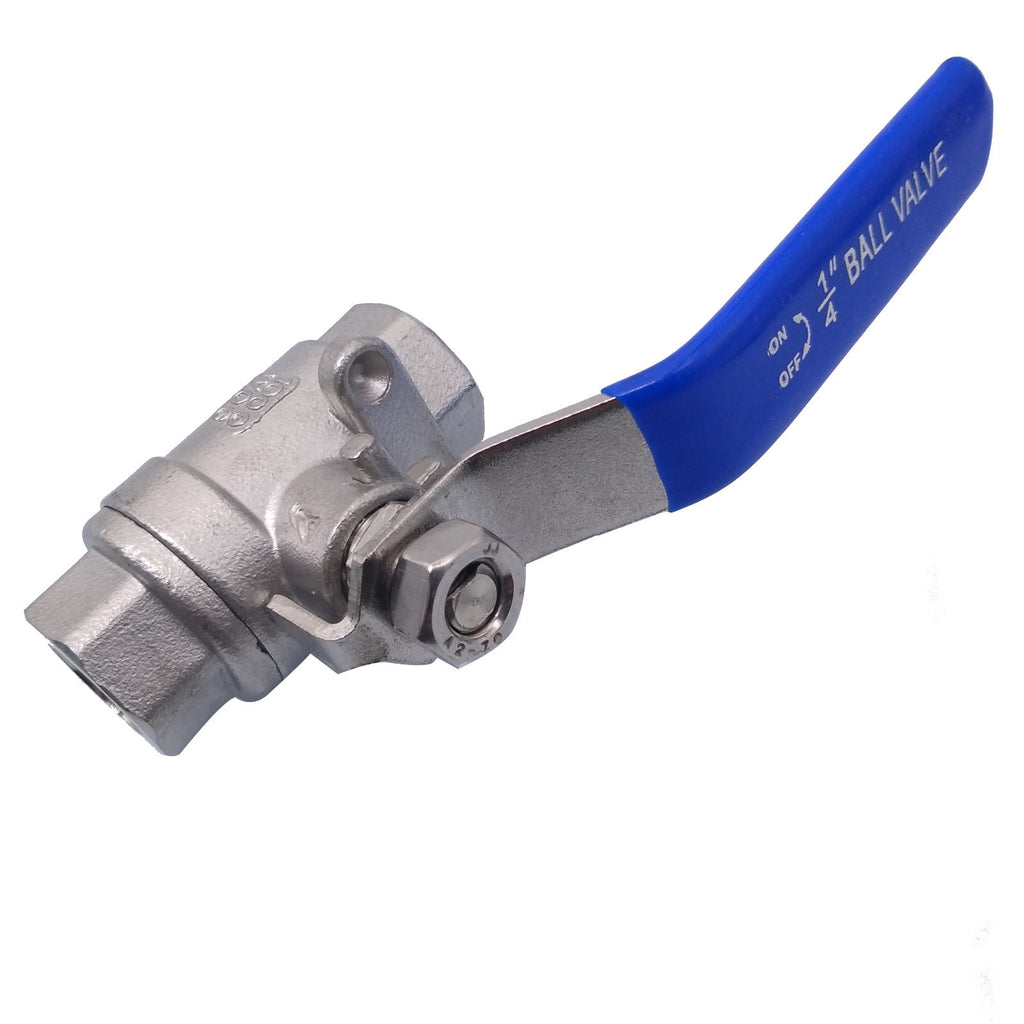 US Stock 1/4" NPT Female 304 Stainless Steel Full Port Ball Valve WOG1000