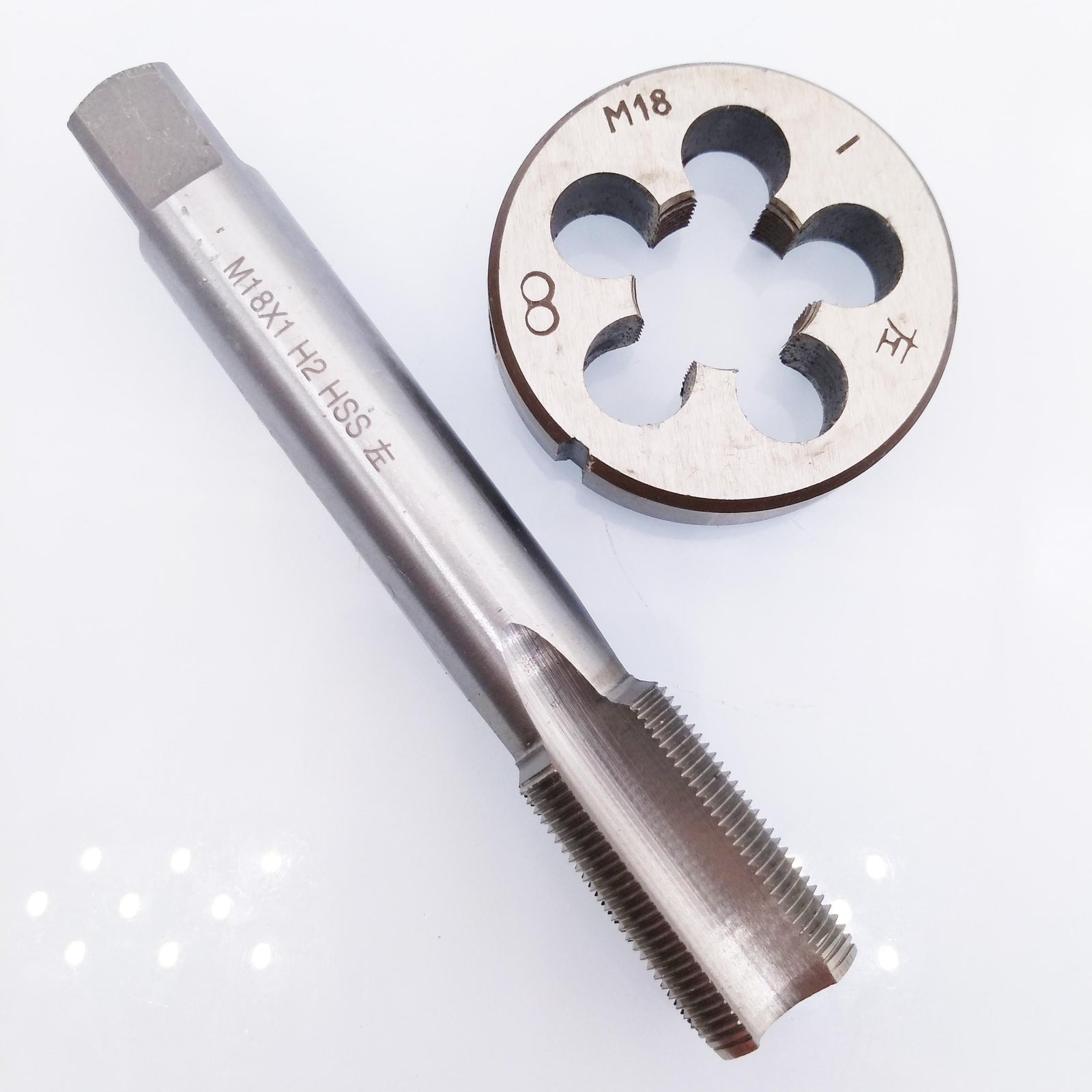 US Stock HSS M18 x 1mm Tap & M18 x 1.0mm Die Metric Thread Left Hand