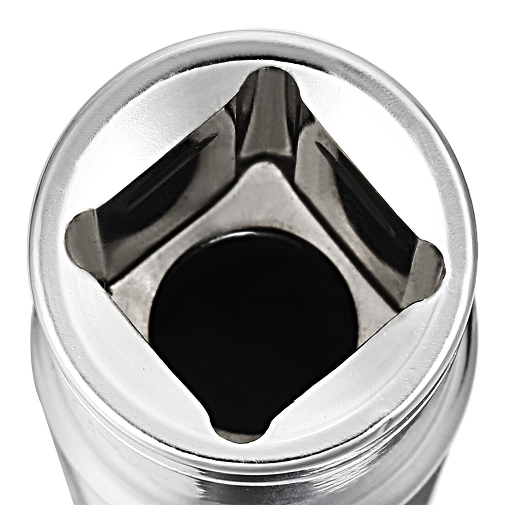 2 Pcs 1/4-inch Drive 8mm Cr-V 6-Point Shallow Socket