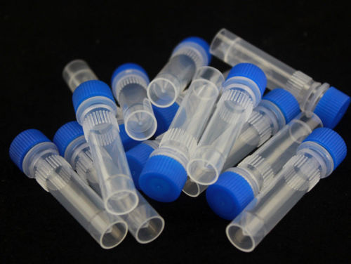 250pcs 1ml Red Plastic Vials Microcentrifuge Tubes Lab Screw Cap Tube