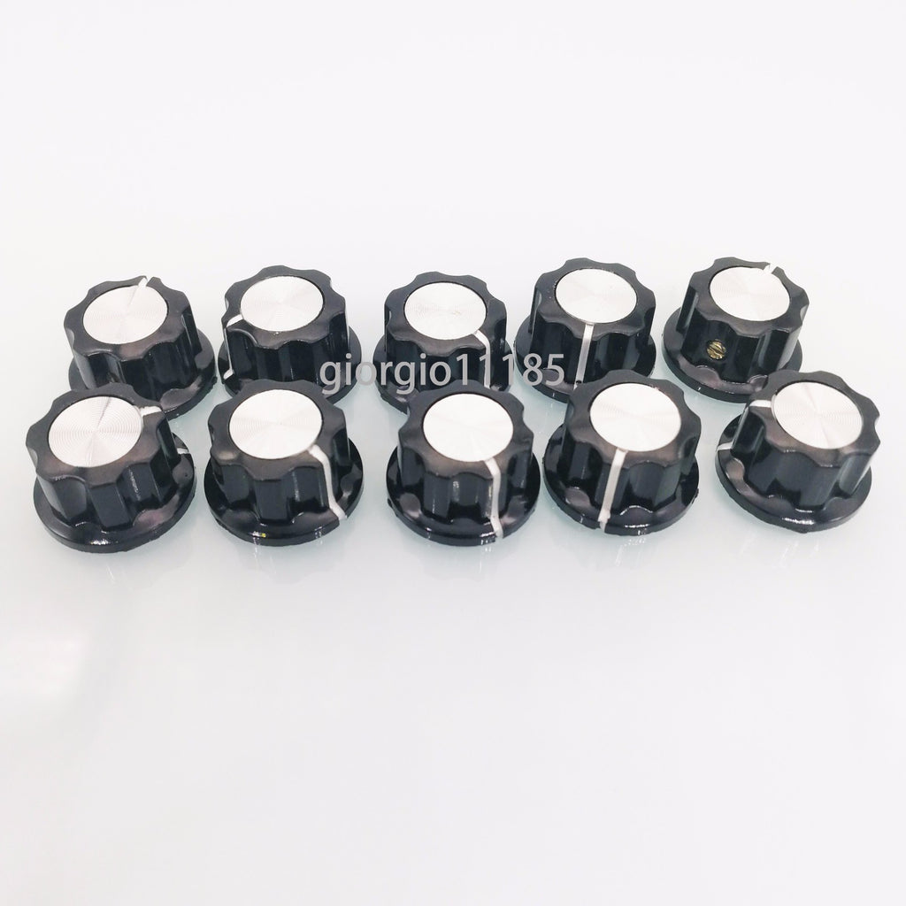 US Stock 10pcs Plastic Control Round Srew Type Pot Potentiometer Knob MF-A01