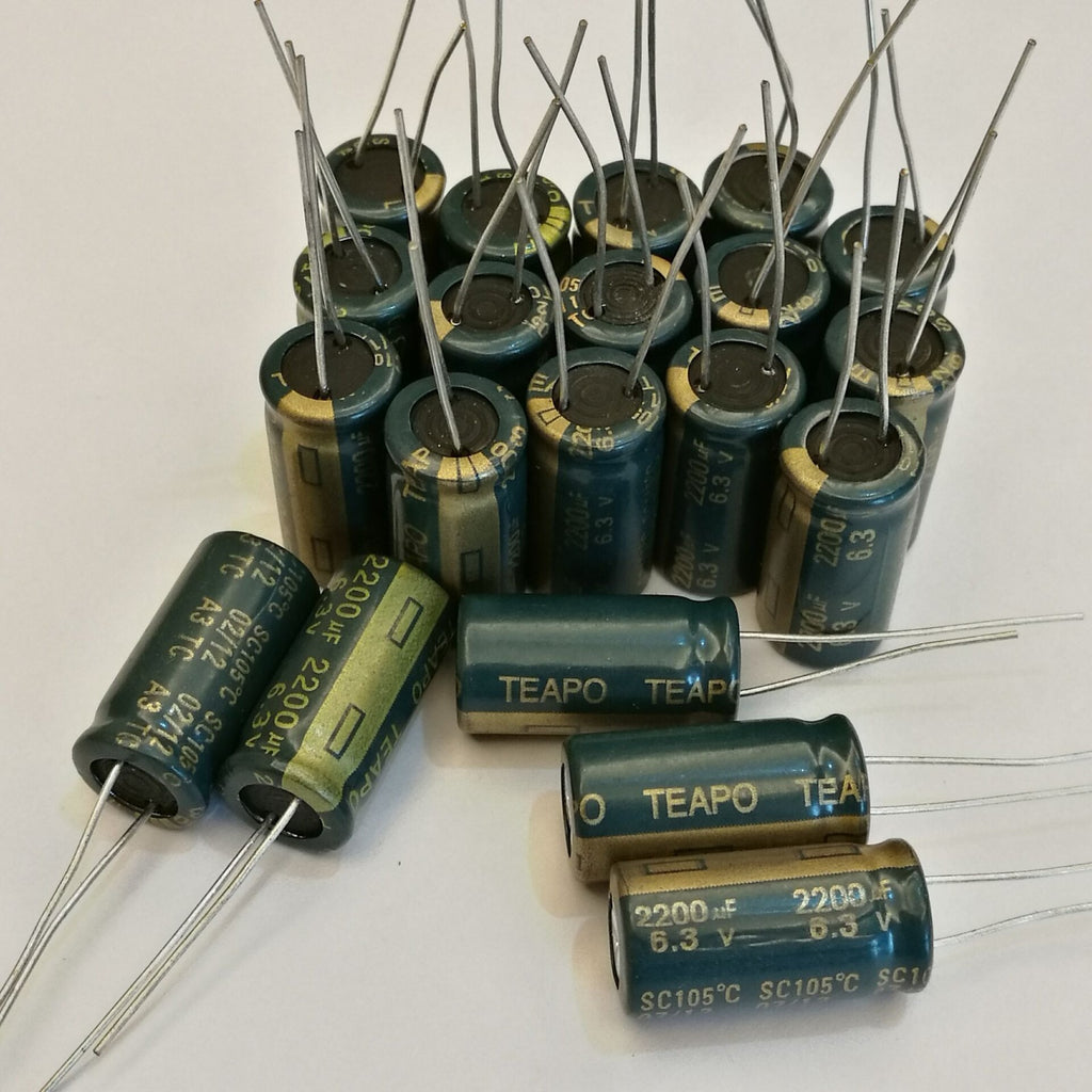 AU Stock 20pc Electrolytic Capacitors 2200uF 2200mfd 6.3V +105℃ Radial 10 x 20mm