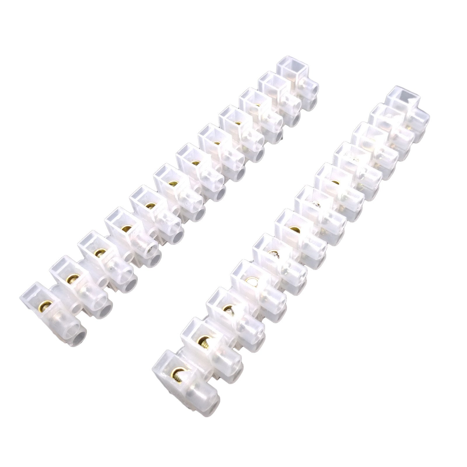US Stock 10pcs 380V 10A 12-Position Wire Connector Barrier Terminal Strip Block