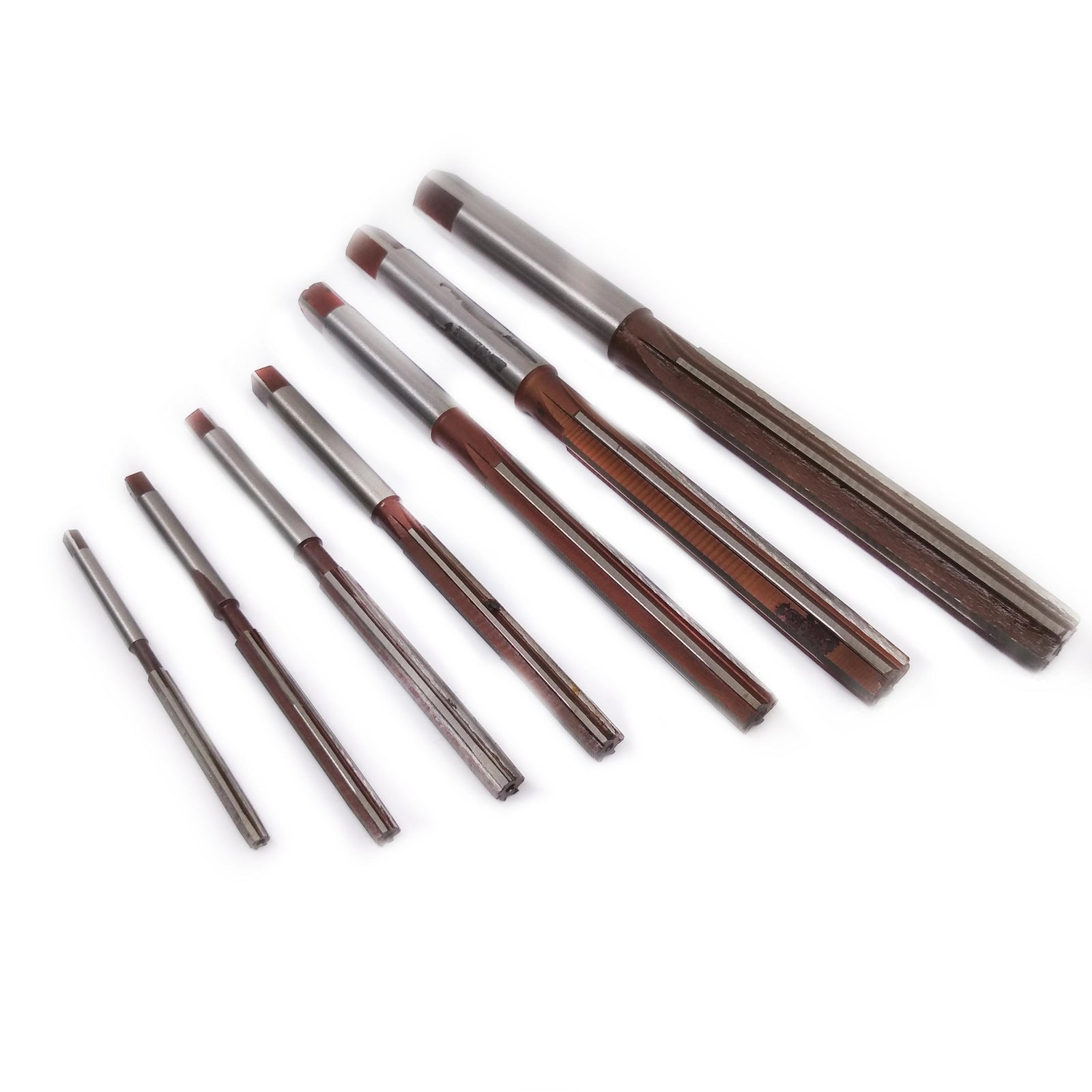 US Stock 7pcs 3 4 5 6 8 10 12mm Chucking Straight Shank HSS Hand Reamers Kit