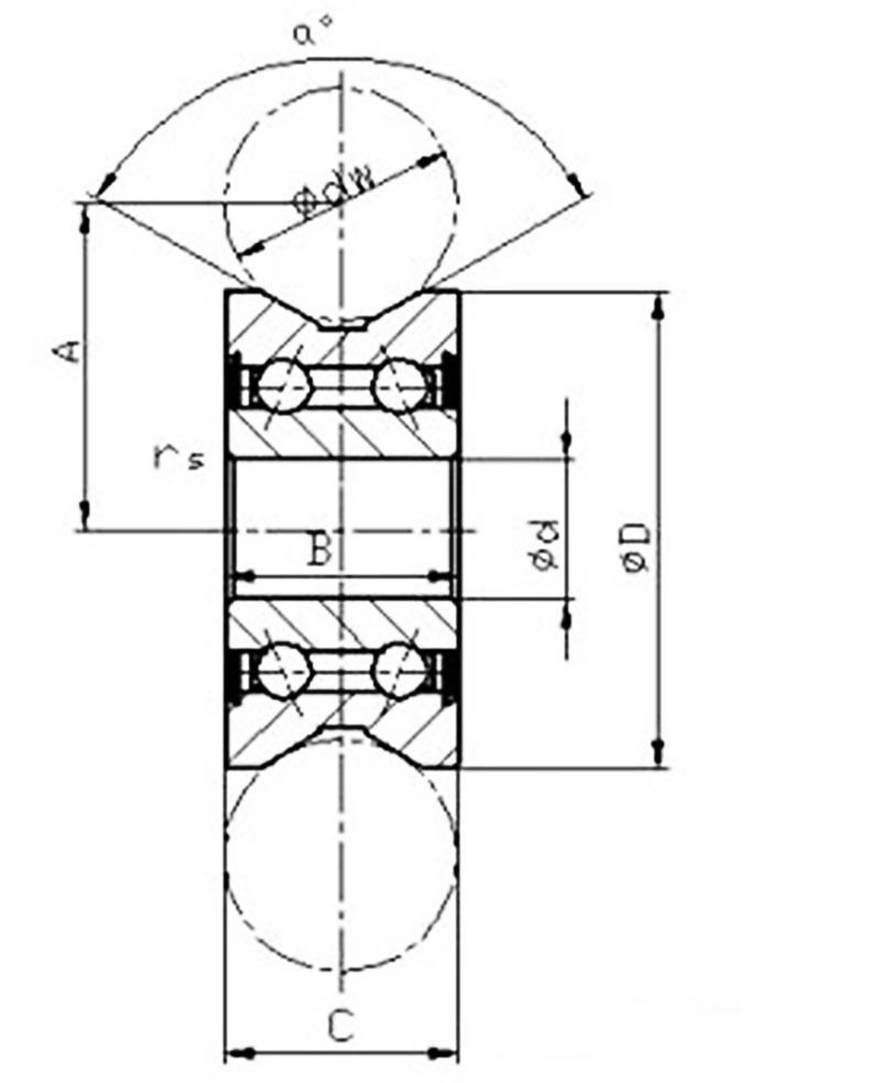 US Stock 2pc LV20/10 V Groove 10*30*14mm Ball Track Roller Guide Vgroove Bearing