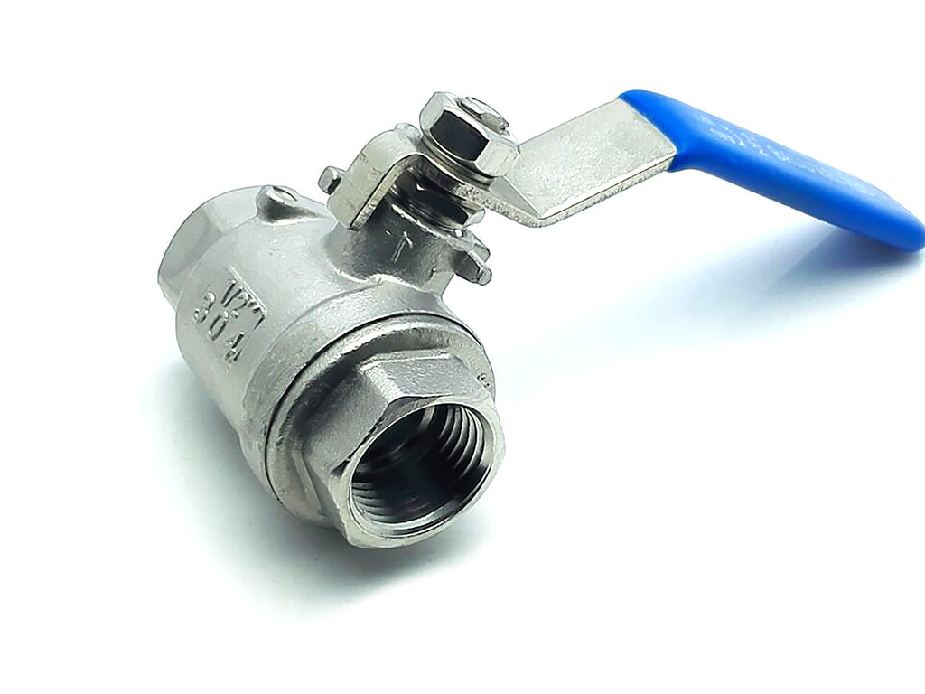 US Stock 1/2" NPT Female 304 Stainless Steel Full Port Ball Valve WOG1000