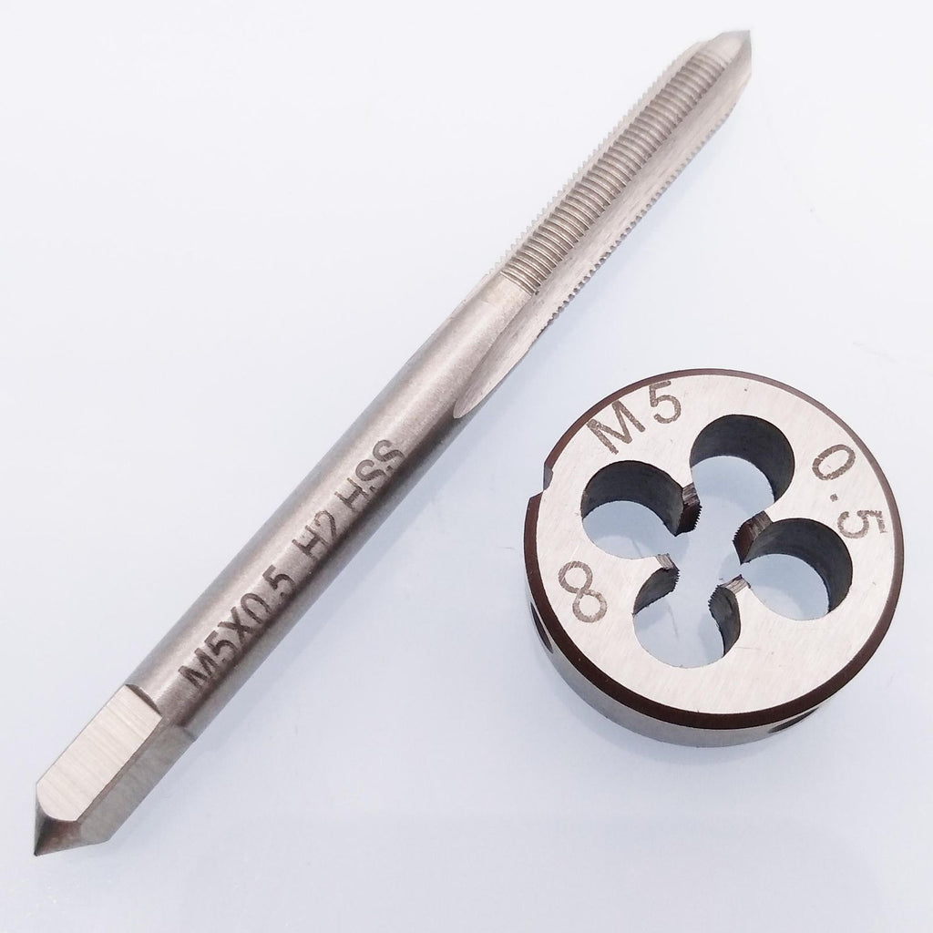 HSS M5 x 0.5mm Tap & M5 x 0.5mm Die Metric Thread Right Hand