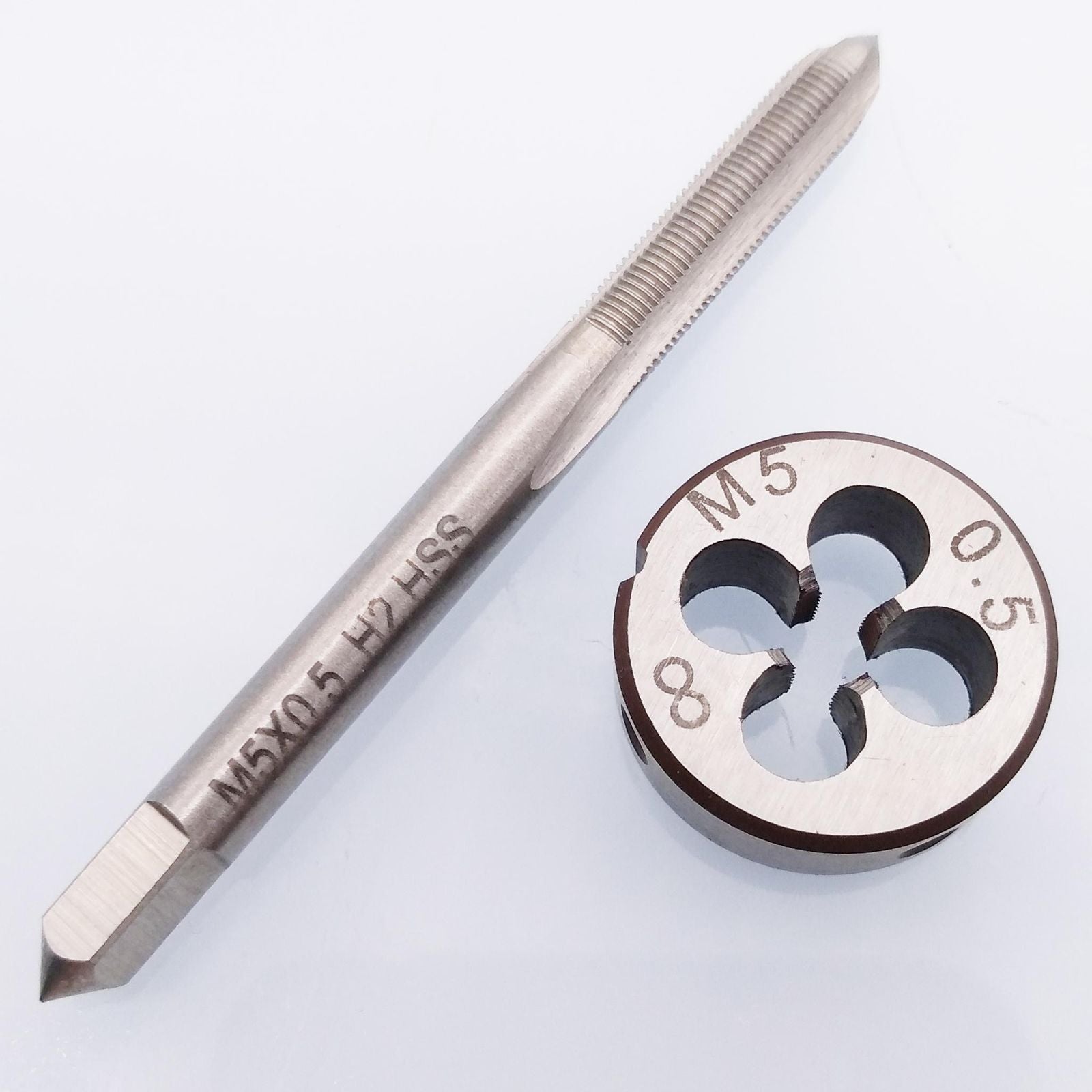 HSS M5 x 0.5mm Tap & M5 x 0.5mm Die Metric Thread Right Hand