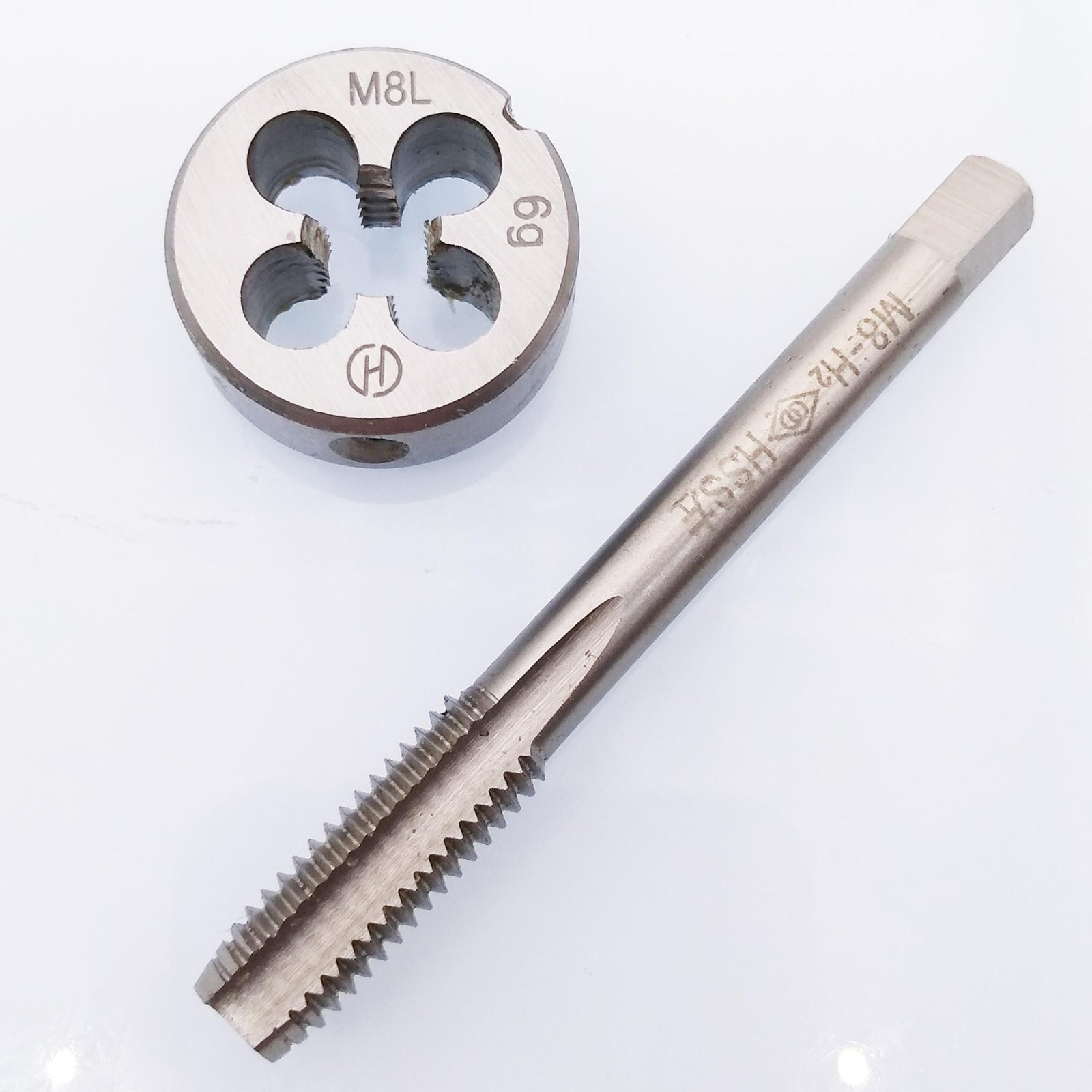 AU Stock  HSS M8 x 1.25mm Tap & M8 x 1.25mm Die Metric Thread Left Hand