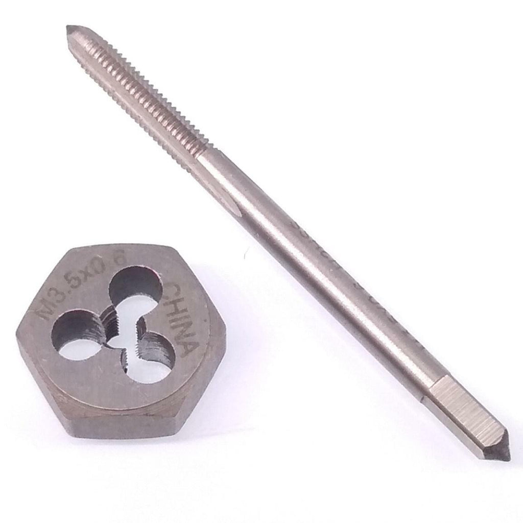HSS M3.5 x 0.6mm Tap & M3.5 x 0.6mm Hexagon Die Metric Thread Right Hand Set