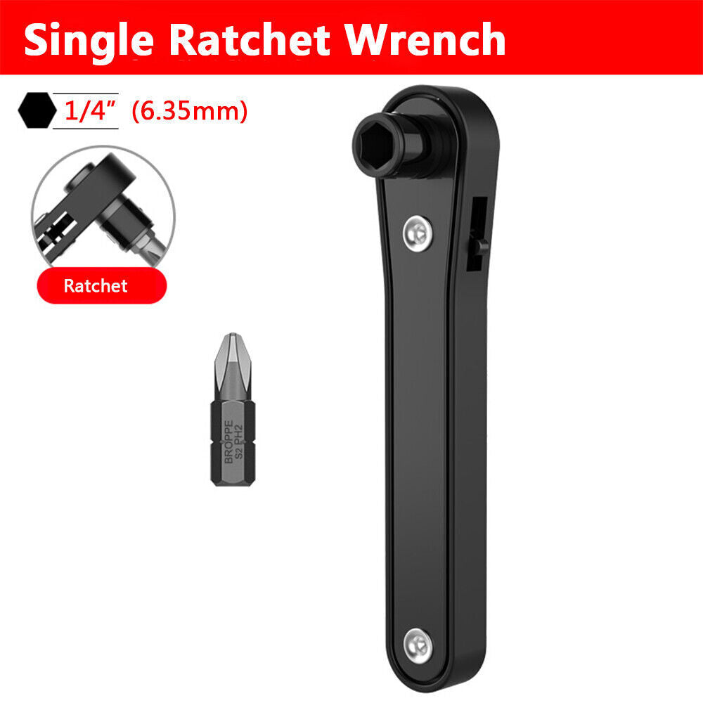 US Stock 1/4 Hex Socket Wrench Screwdriver Bit Ratchet Wrench Mix Set Hand Tool