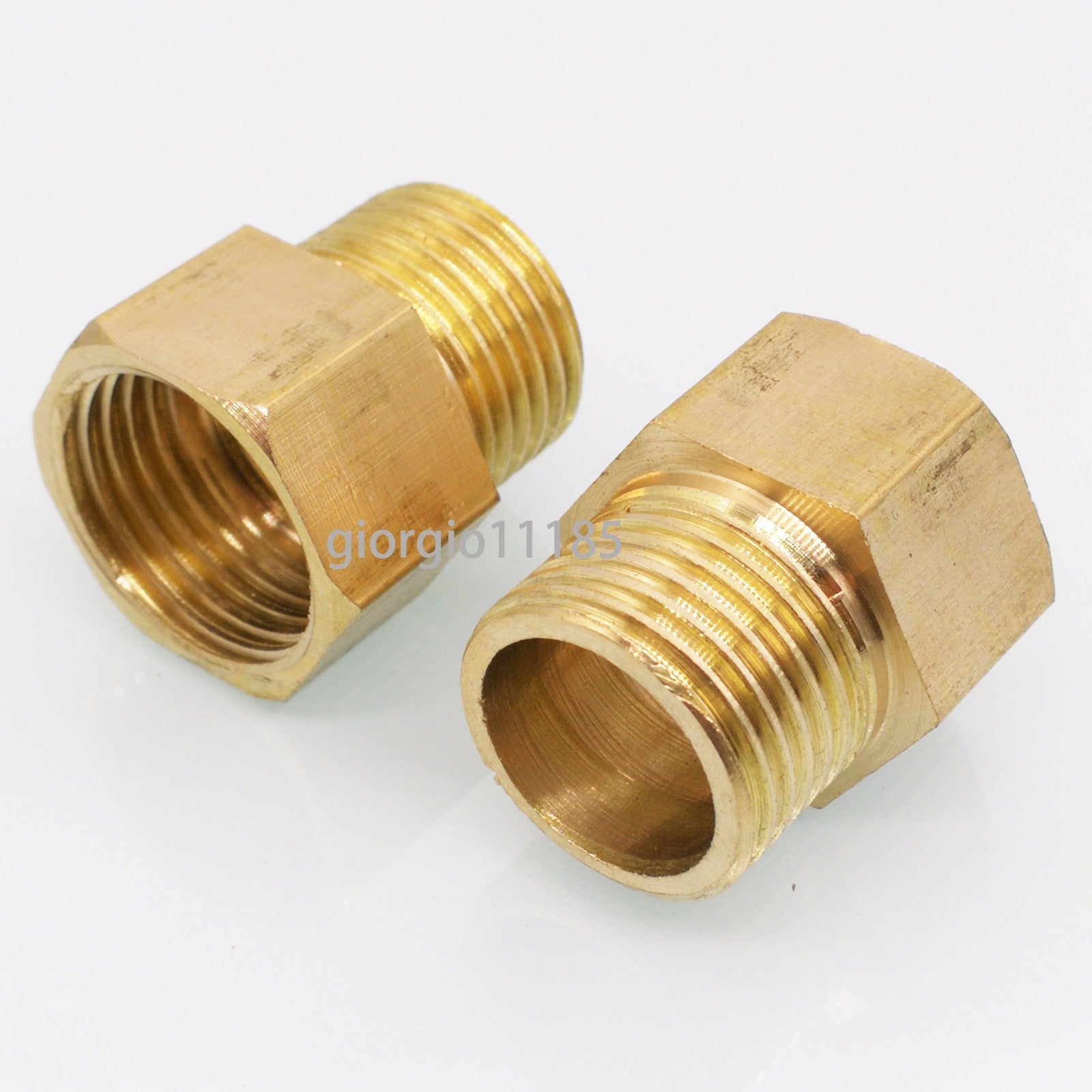 US Stock 2x 1/2" BSP DN15 Male Thread to 1/2" BSP Female Brass Coupler Connector