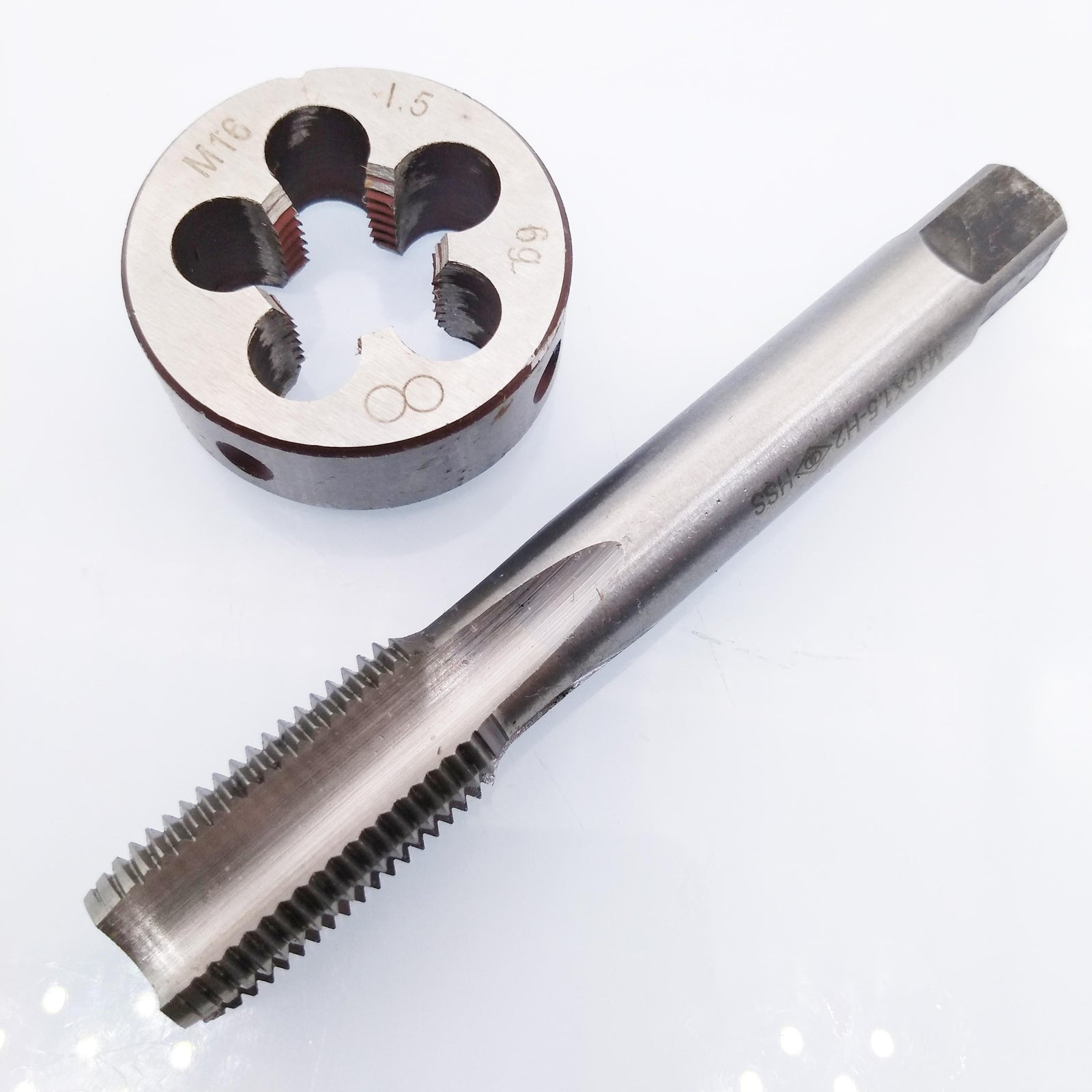 US Stock HSS M16 x 1.5mm Tap & M16 x 1.5mm Die Metric Thread Right Hand