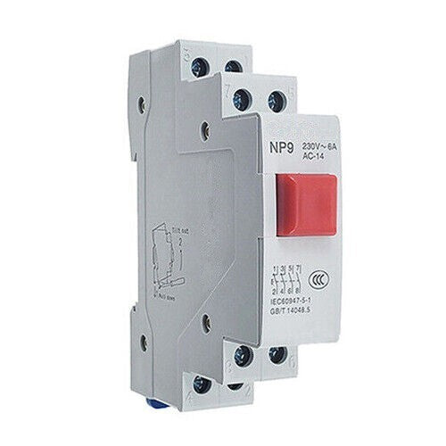 Din Rail Mounting Momentary Push Button Switch Normally Open/ Closed 2NO 2NC NP9