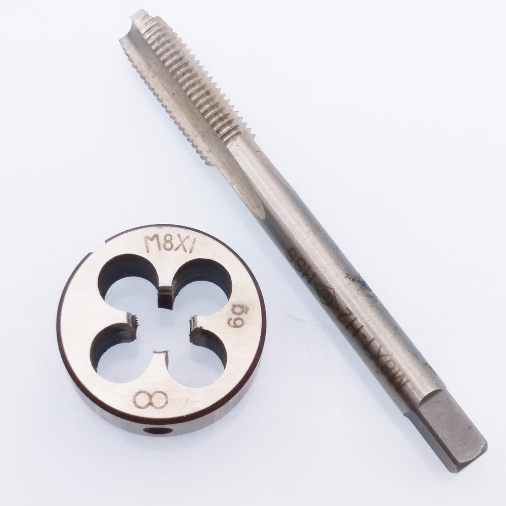 AU Stock HSS M8 x 1mm Tap & M8 x 1.0mm Die Metric Thread Right Hand