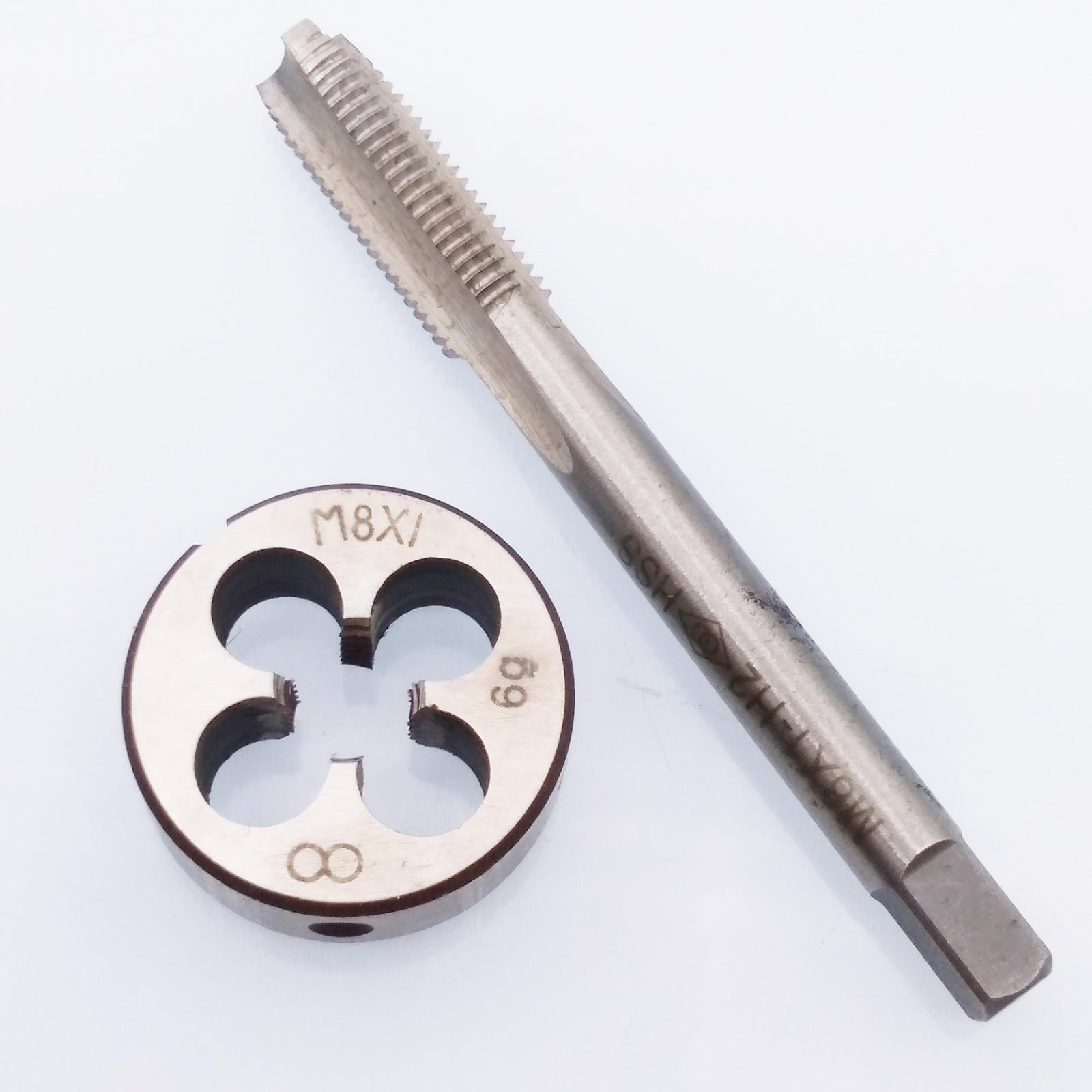 AU Stock HSS M8 x 1mm Tap & M8 x 1.0mm Die Metric Thread Right Hand