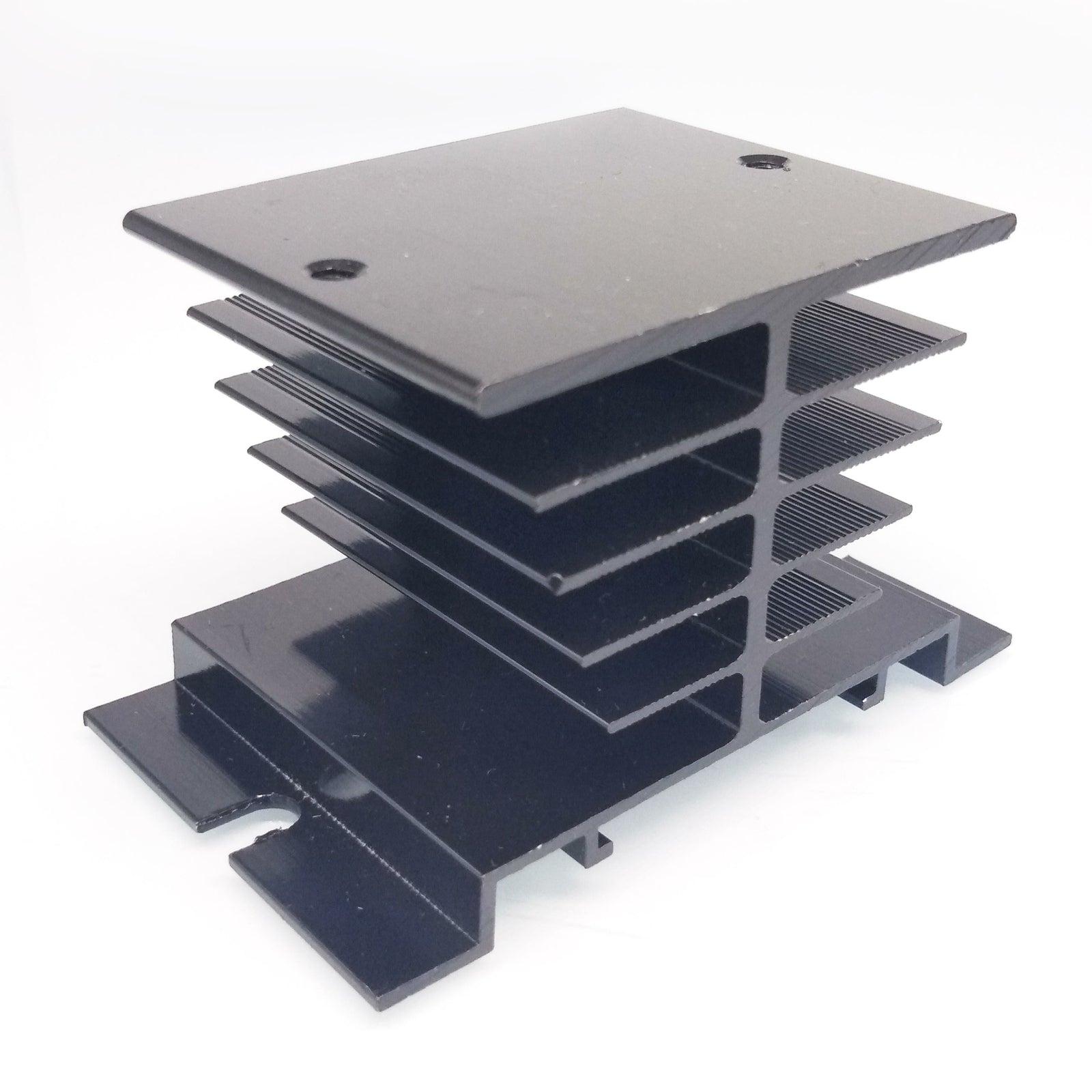 2pcs Aluminum Heat Sink 80mm x 50mm x 50mm for Solid State Relay SSR Black