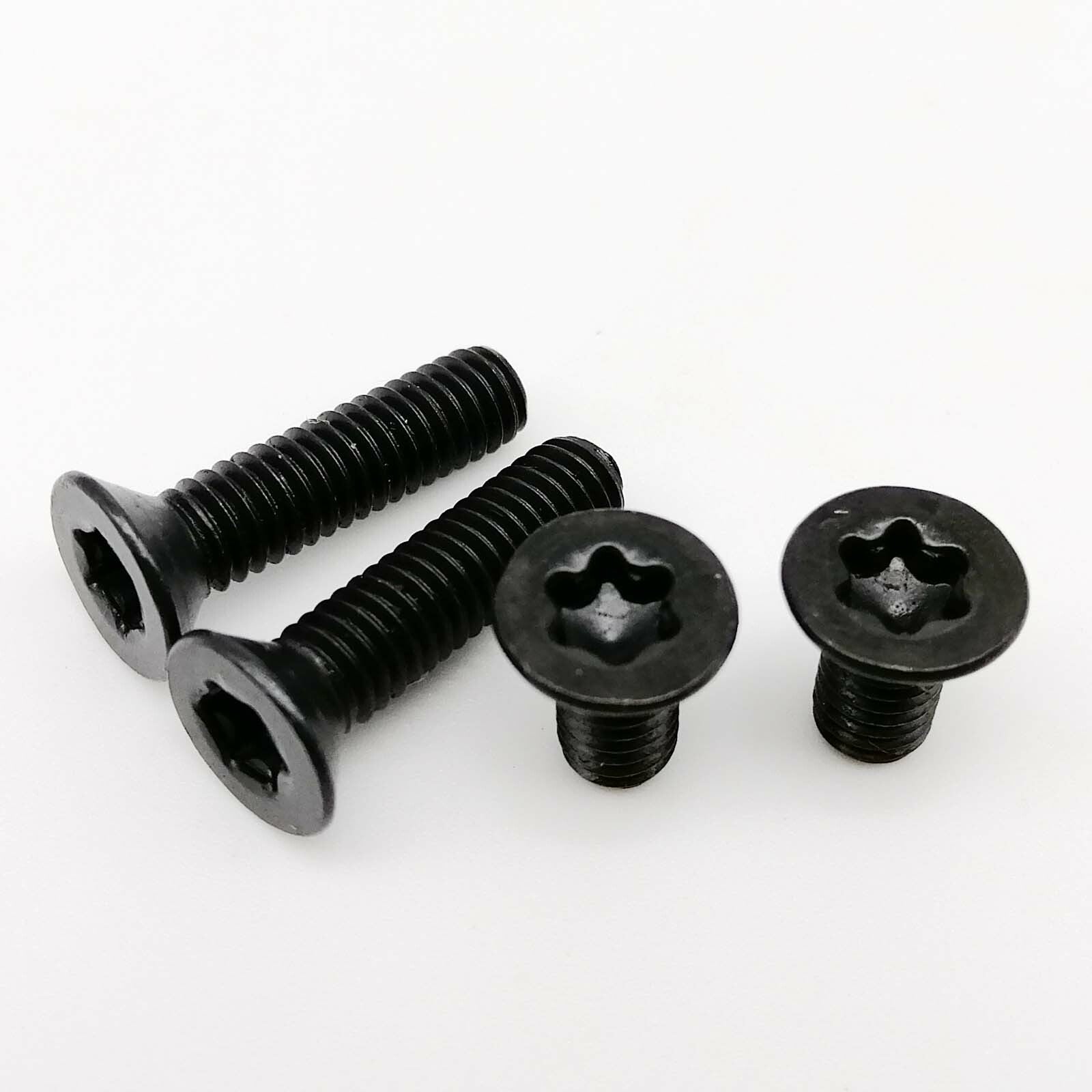 10pcs M4x12mm Black Steel Six-Lobe Torx Head Flat Countersunk Screw Bolt