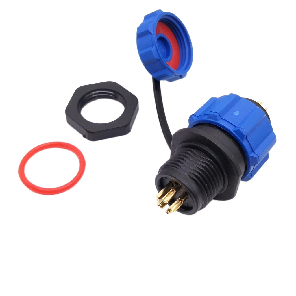US Stock 5 Pins Waterproof IP68 Aviation Cable Circular Connector Panel Mount