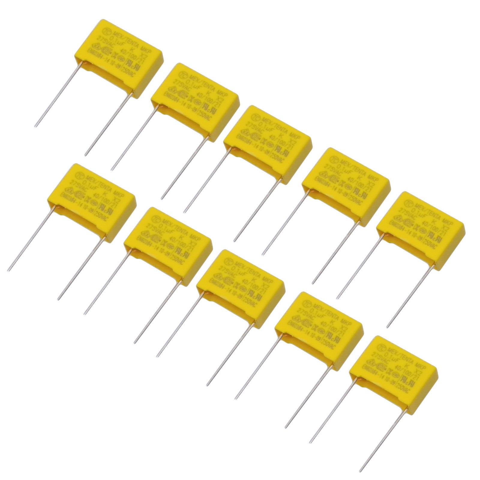 US Stock 10 Polyproplene Safety Capacitor 0.1uF 104K 10% MKP X2 275VAC Pitch15mm
