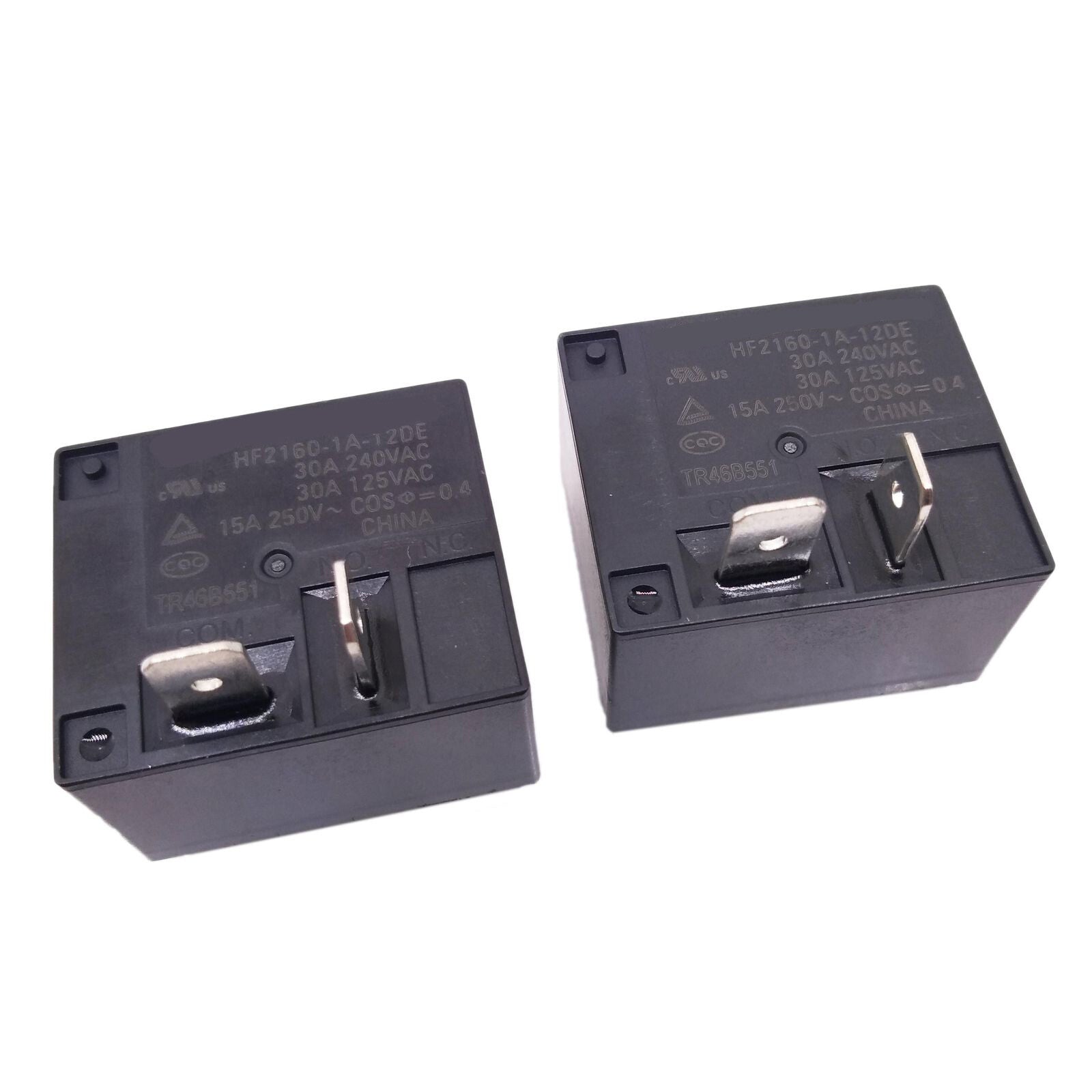 US Stock 2pcs 12V HF2160-1A-12DE 4 Pins 30A 240VAC Relay
