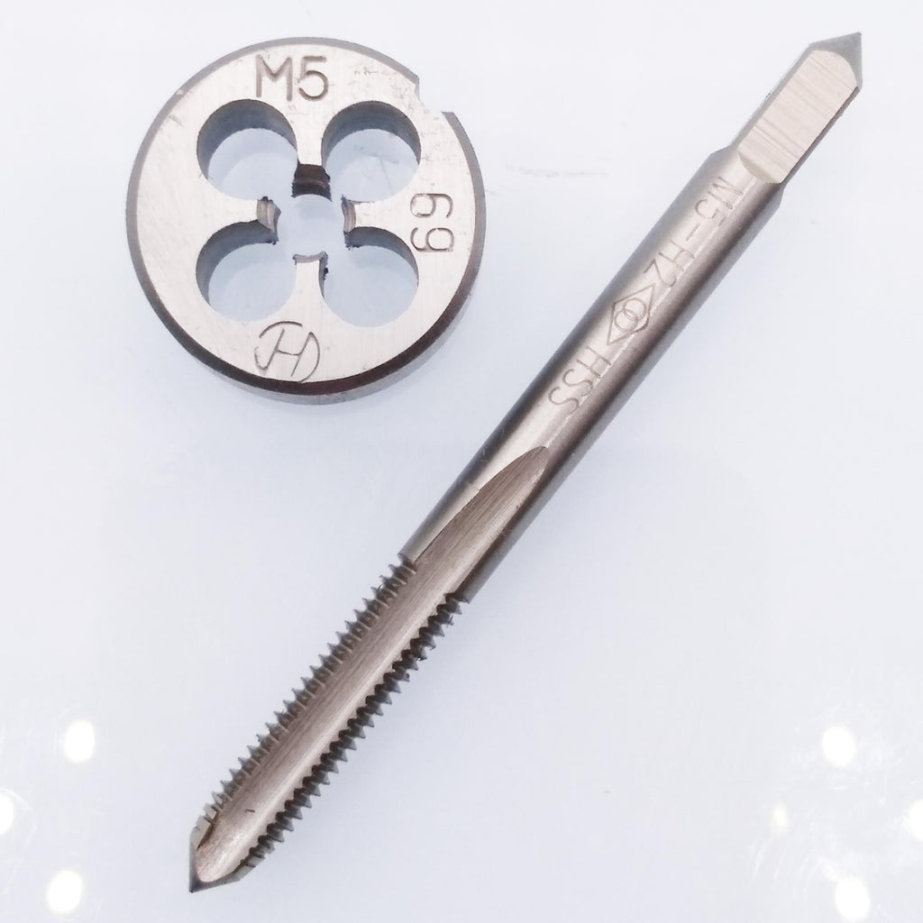 US Stock HSS M5 x 0.8mm Tap & M5 x 0.8mm Die Metric Thread Right Hand