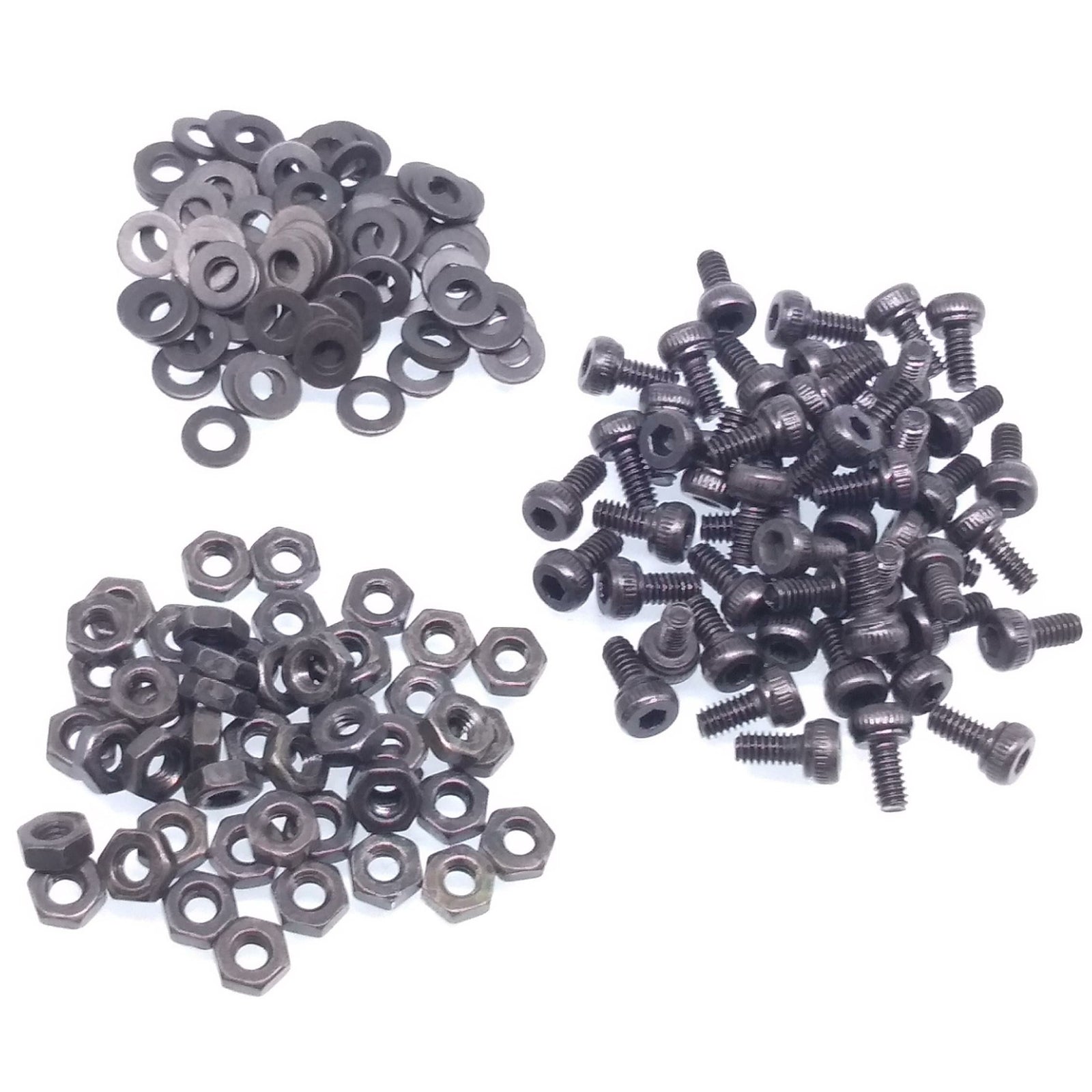 200x M2 x 4mm Socket Head Cap Screws Alloy Steel Allen Socket Drive Nuts Washers