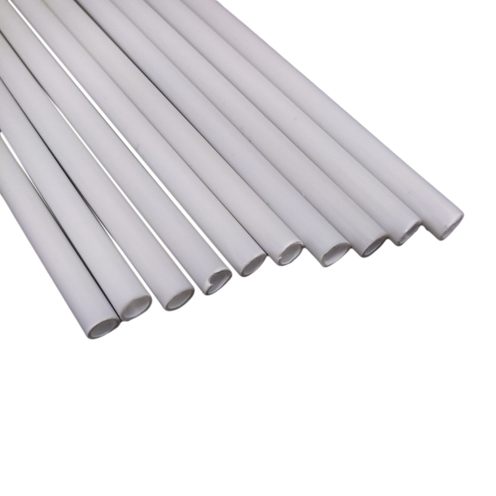 US Stock 10x OD 5mm x 250mm ABS Styrene Plastic Round Tube Pipe Diameter White