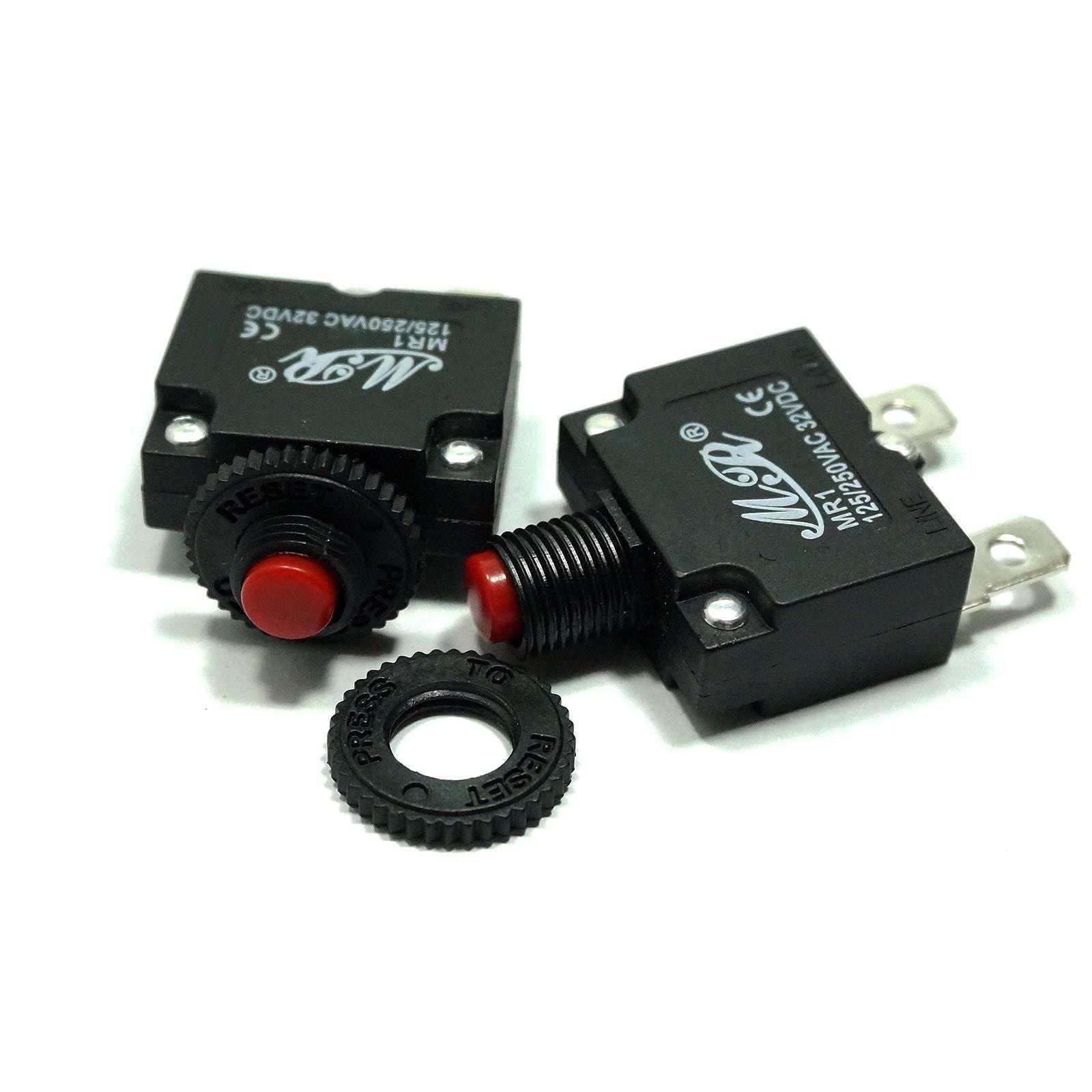US Stock 5pcs 15A Reset Button Thermal Overload Fuse