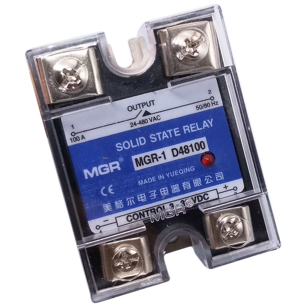 US Stock 100A Solid State Relay SSR DC-AC Input 3-32V DC Load 24-480V AC D48100